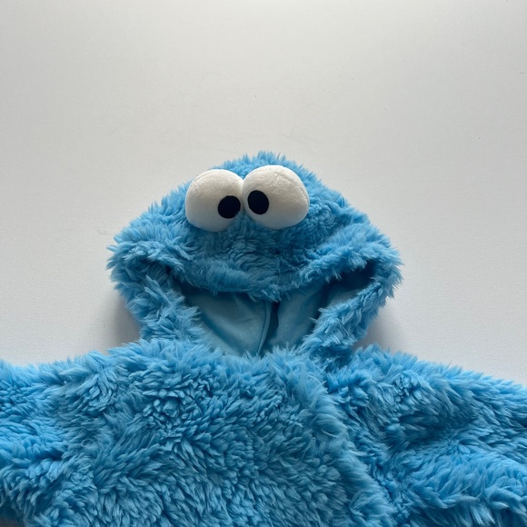 POTTERY BARN KIDS SESAME STREET COOKIE MONSTER COSTUME SIZE 0-6 MONTHS - Picture 2 of 11